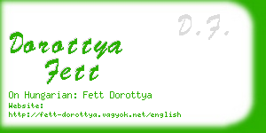 dorottya fett business card